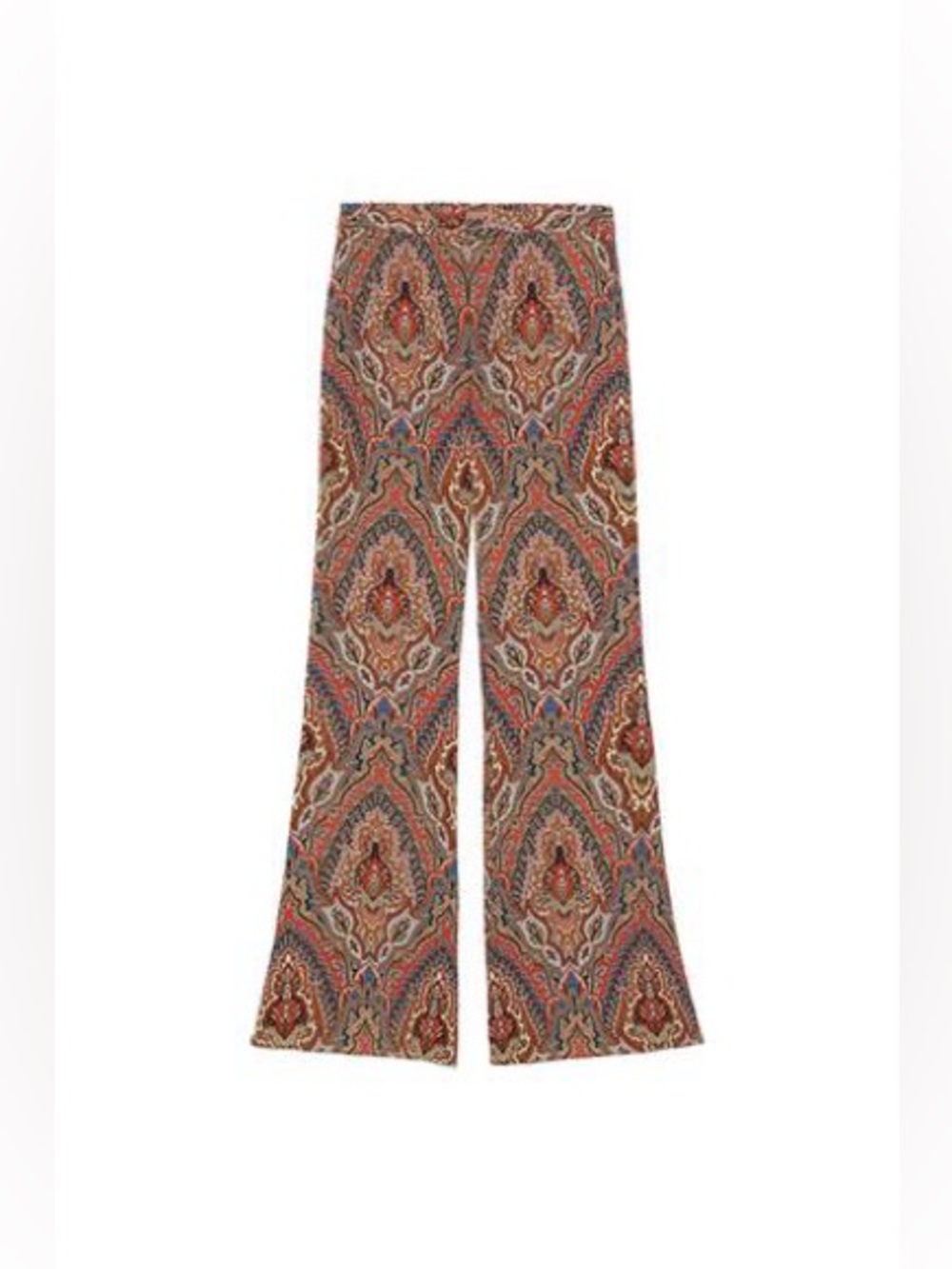 Zara Boho Paisley Print Flare Pants